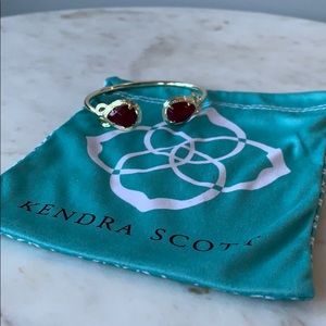Kendra Scott Andy Cuff in Maroon (with travel bag)